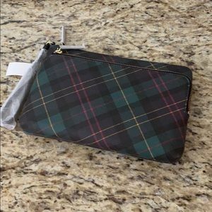 Brand New Talbot's plaid Wristlet